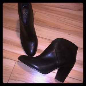 Vince Camuto black leather booties size 9. NWOT